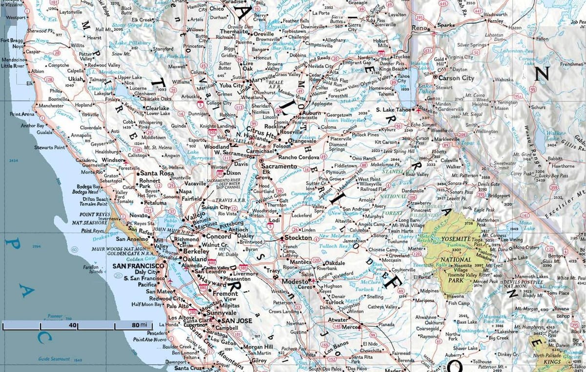ನಕ್ಷೆ ಉತ್ತರ ಸ್ಯಾನ್ ಫ್ರಾನ್ಸಿಸ್ಕೋ
