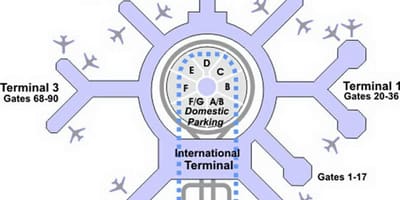 ನಕ್ಷೆ SFO ಟರ್ಮಿನಲ್ ಜಿ