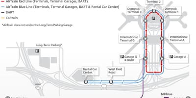ನಕ್ಷೆ SFO airtrain